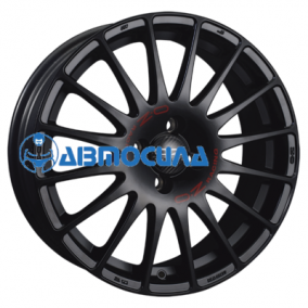 17x8 5x112 ET35 d75 OZ Superturismo GT Matt Black + Red Lettering