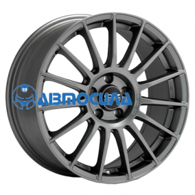 19x9.5 5x112 ET21 d66.46 OZ Superturismo LM Matt Graphite + Silver Lettering