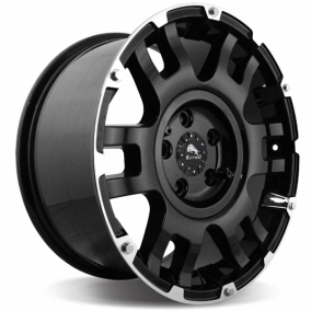 20x9 6x139.7 ET0 d106.3 BUFFALO BW-004 gloss-black-machined-face