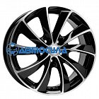 18x8 5x112 ET35 d66.5 Rial Lugano Diamant black front polished